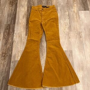 Lucky & Blessed Women’s Corduroy High Rise Flare Pants Size 6 Bell Bottom